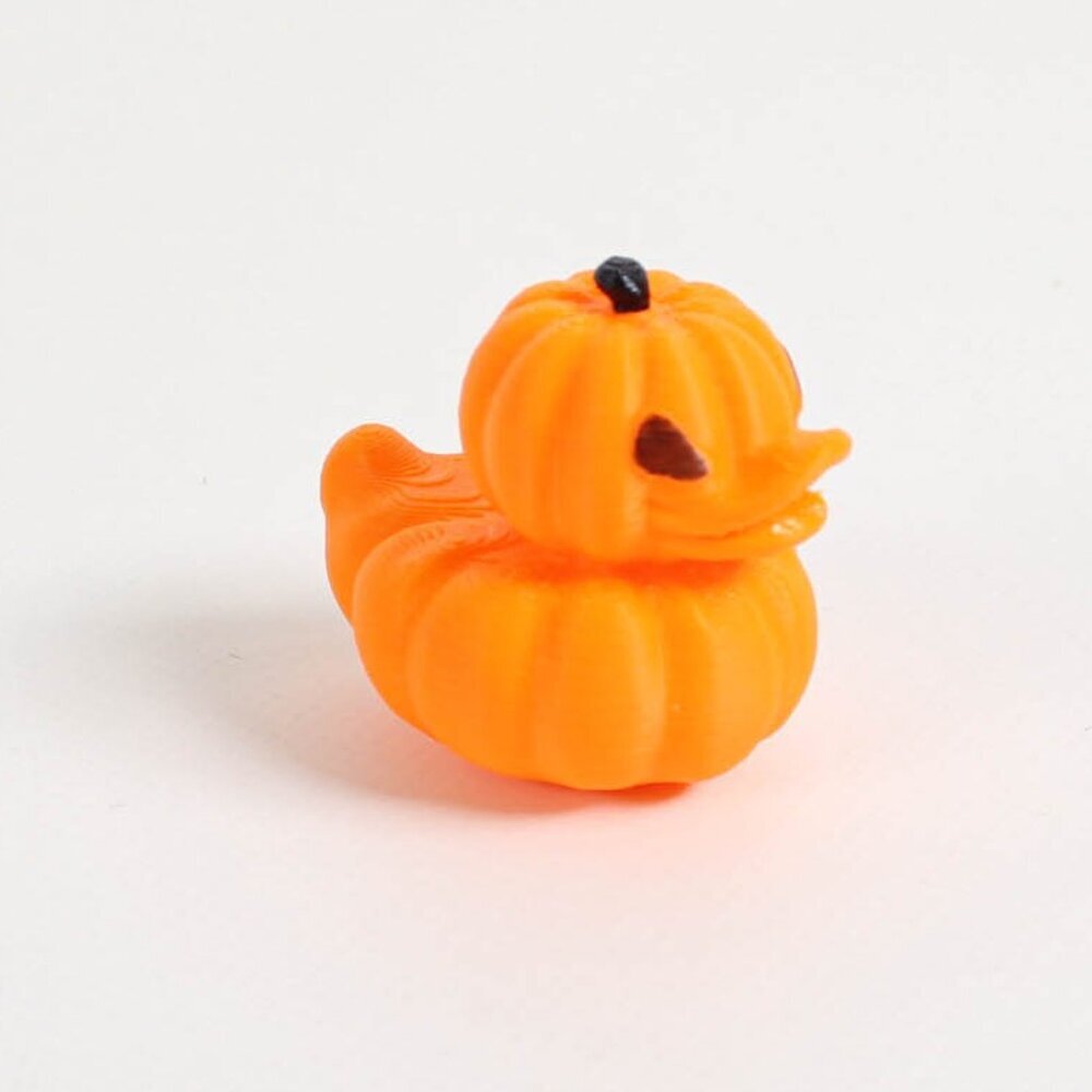 Cute Pumpkin Jeep Duck | 3D Printed Plastic Duck for Jeep Ducking